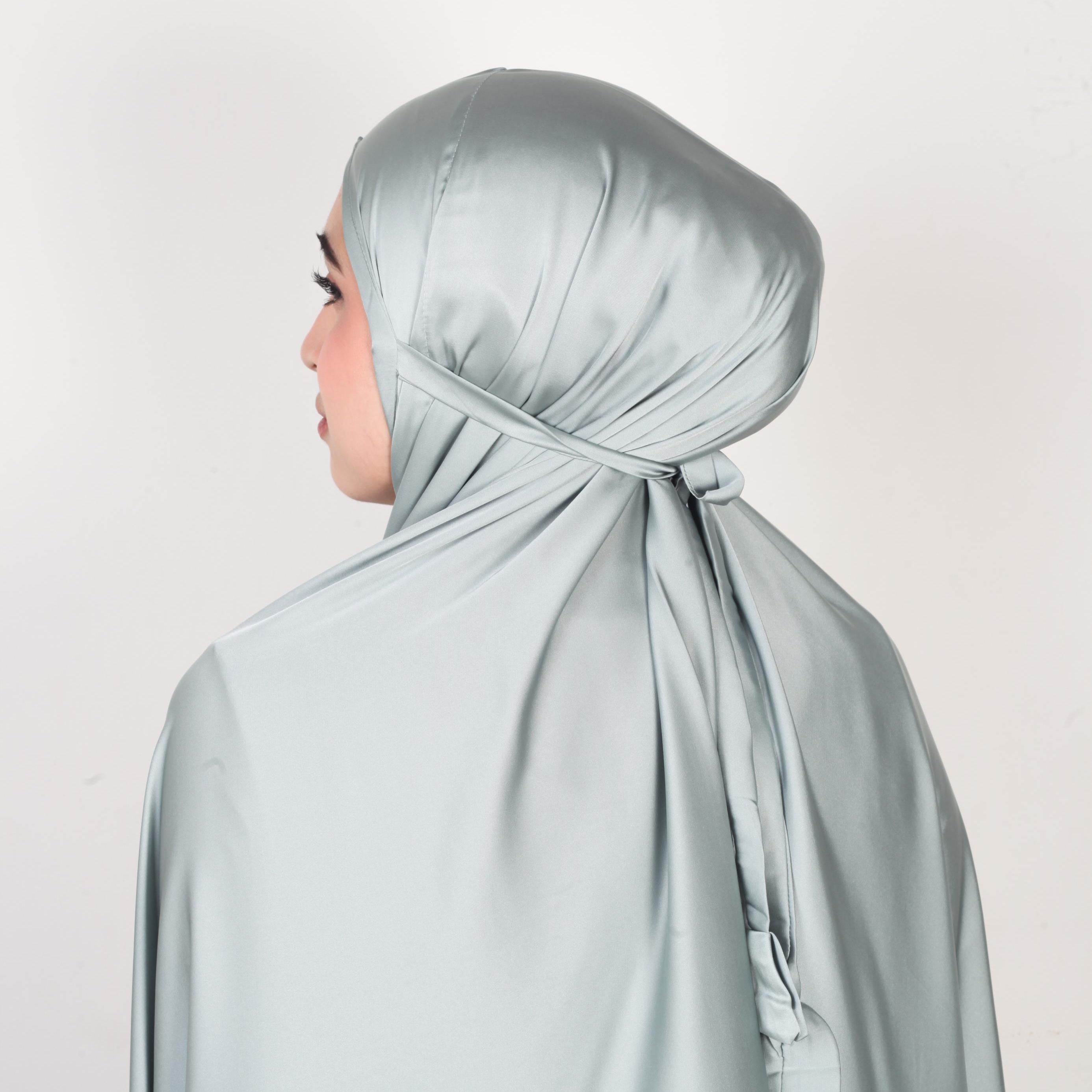 Image of Eclemix Lea Prayer Set | Mukena Dewasa Polos Silk 2 in 1